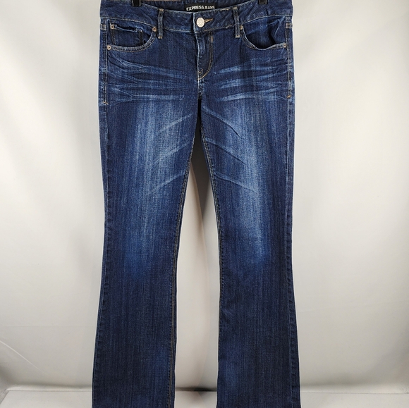 Express Denim - Express Jeans Womens 8L Stella Bootcut Low Rise Blue Pockets (30x34)